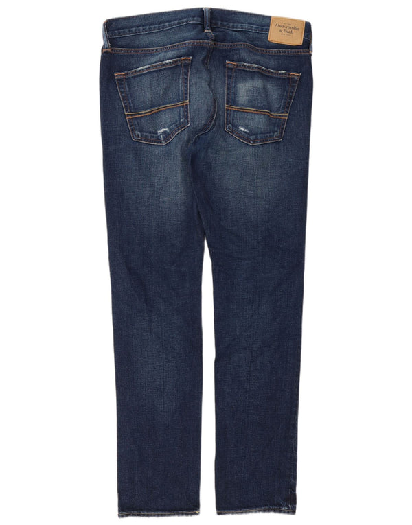 Abercrombie & Fitch Jean slim vieilli W34 L32 en coton bleu marine pour homme