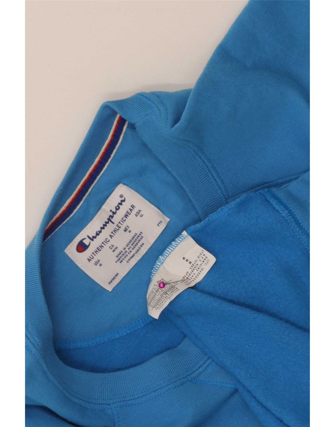 Champion Sweatshirt Femme UK 14 Medium Bleu Polyester