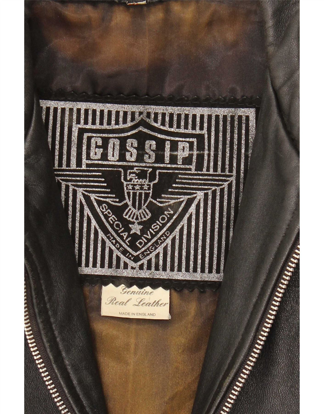 Gossip Gilet en cuir pour femme UK 12 Medium Noir