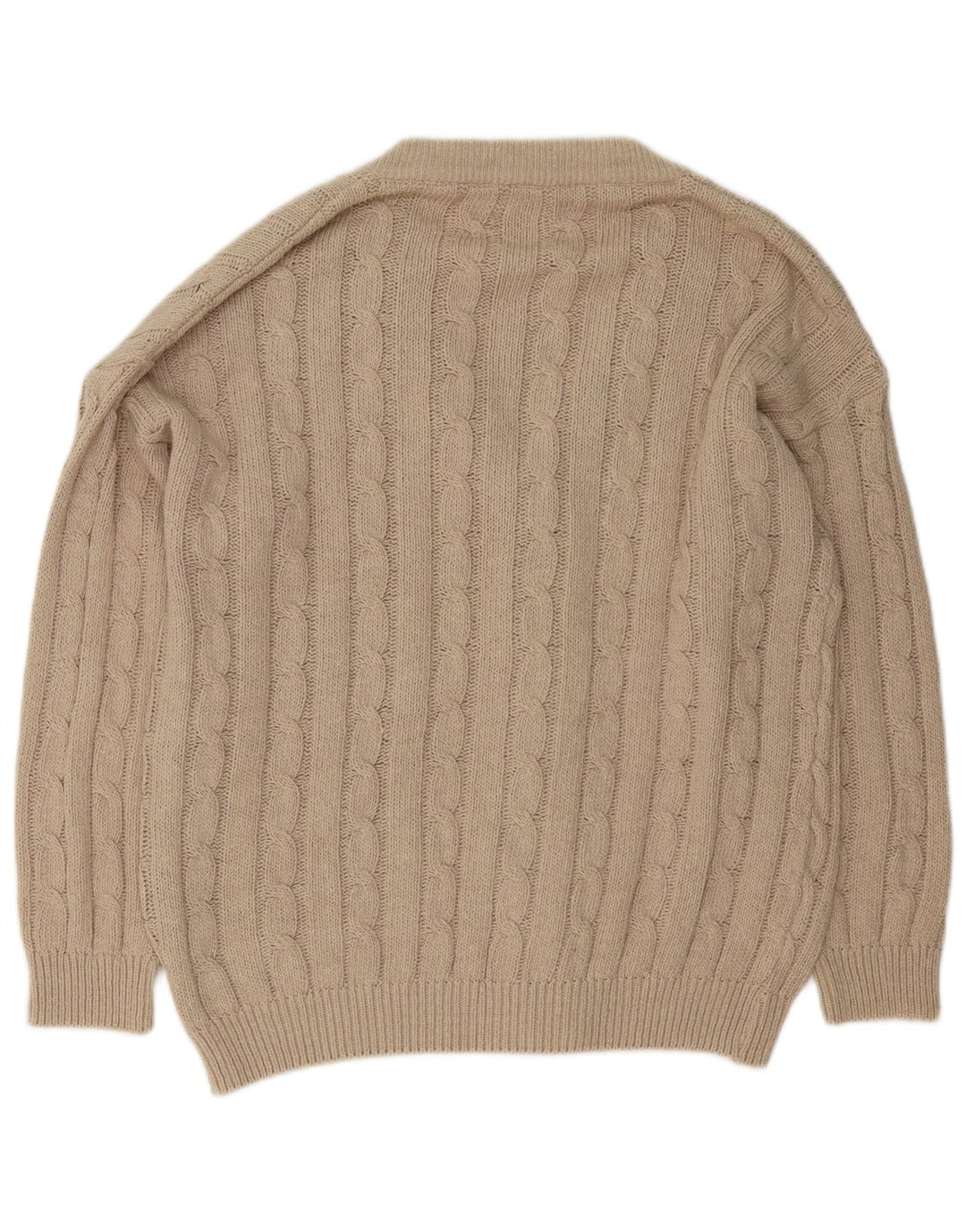 VINTAGE Pull Cardigan Homme Grand Coton Beige