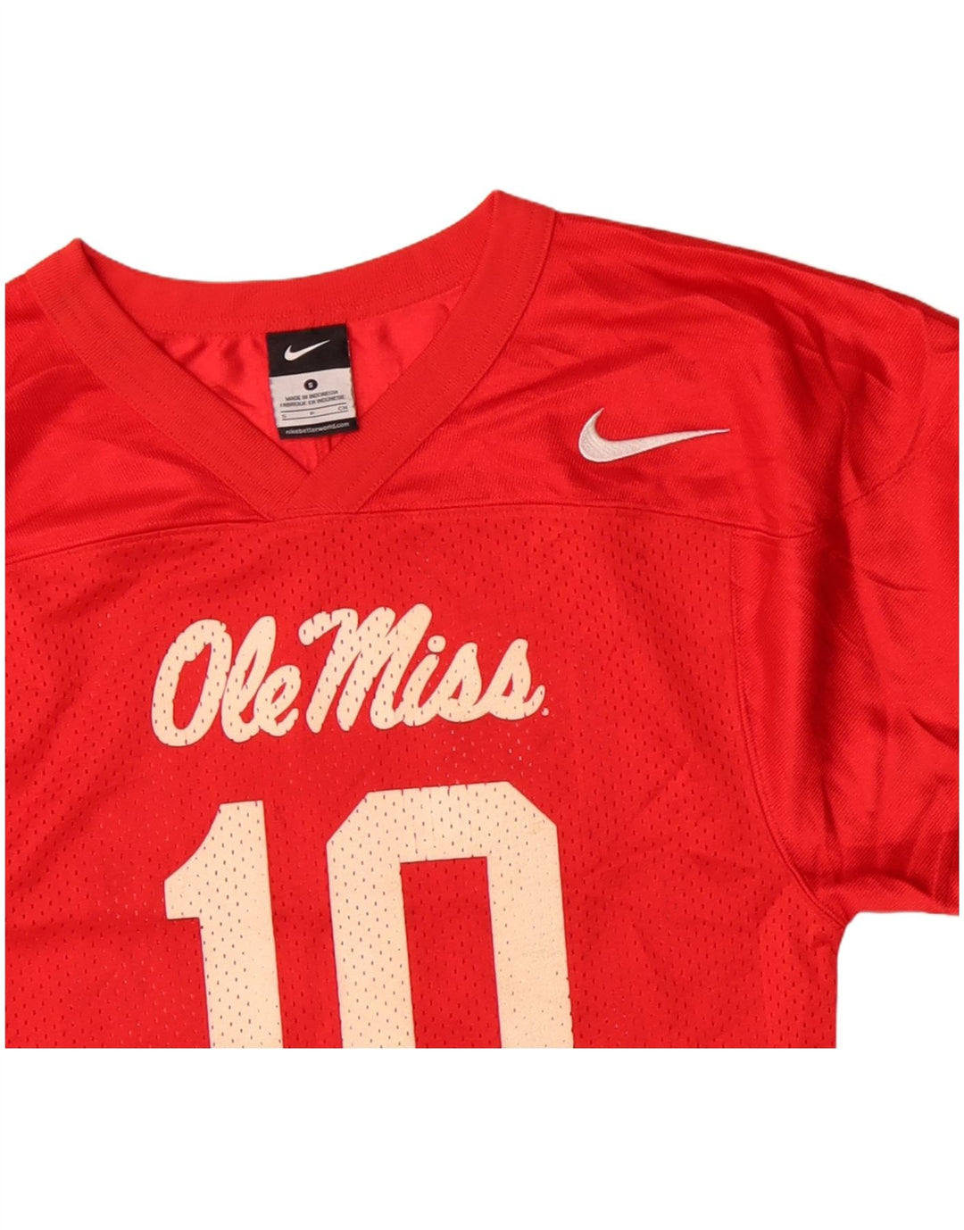 NIKE Womens Crop Graphic T-Shirt Top UK 8 Petit Rouge Polyester