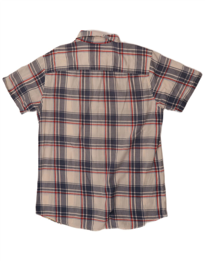 Jack & Jones Chemise à manches courtes pour hommes, grand carreaux bleus