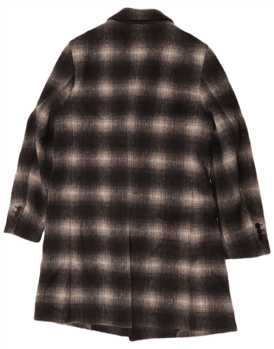 All Saints Manteau géométrique pour hommes UK 40 Grand Gris Plaid Classique