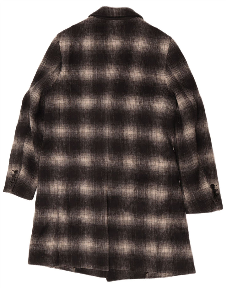 All Saints Manteau géométrique pour hommes UK 40 Grand Gris Plaid Classique