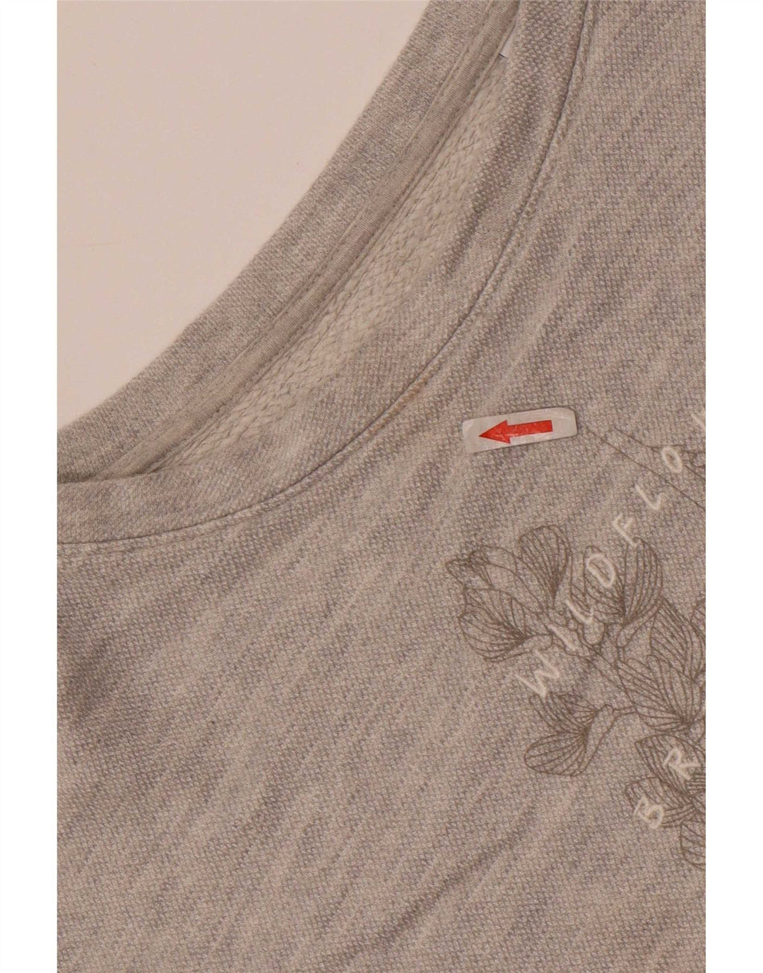 Mustang Sweat-shirt surdimensionné graphique pour femme UK 10 Petit Gris