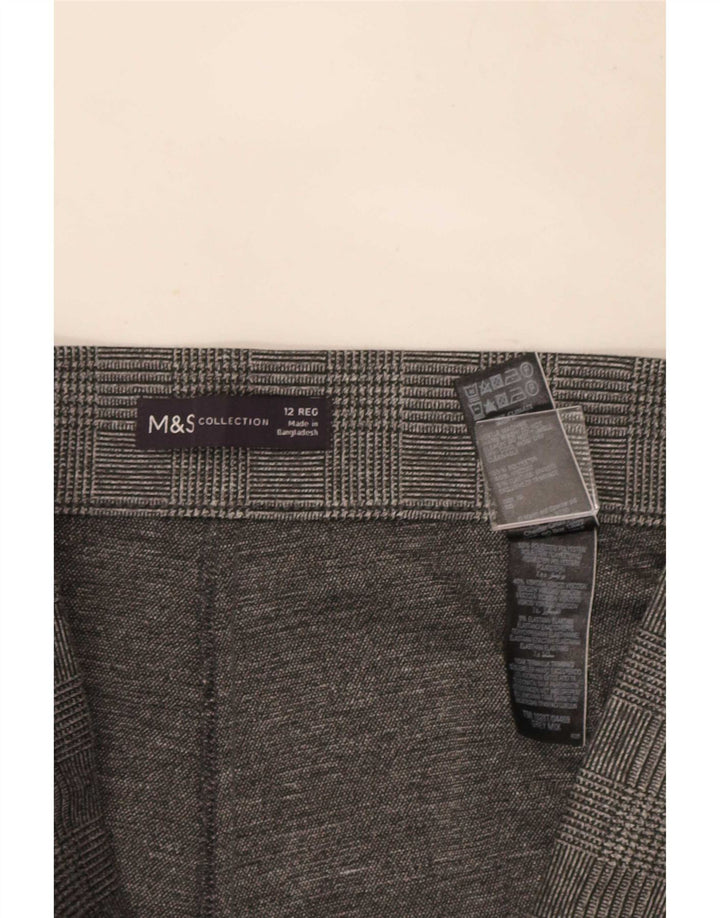 Marks & Spencer Pantalon décontracté pour femme UK 12 Medium W30 L27 Gris