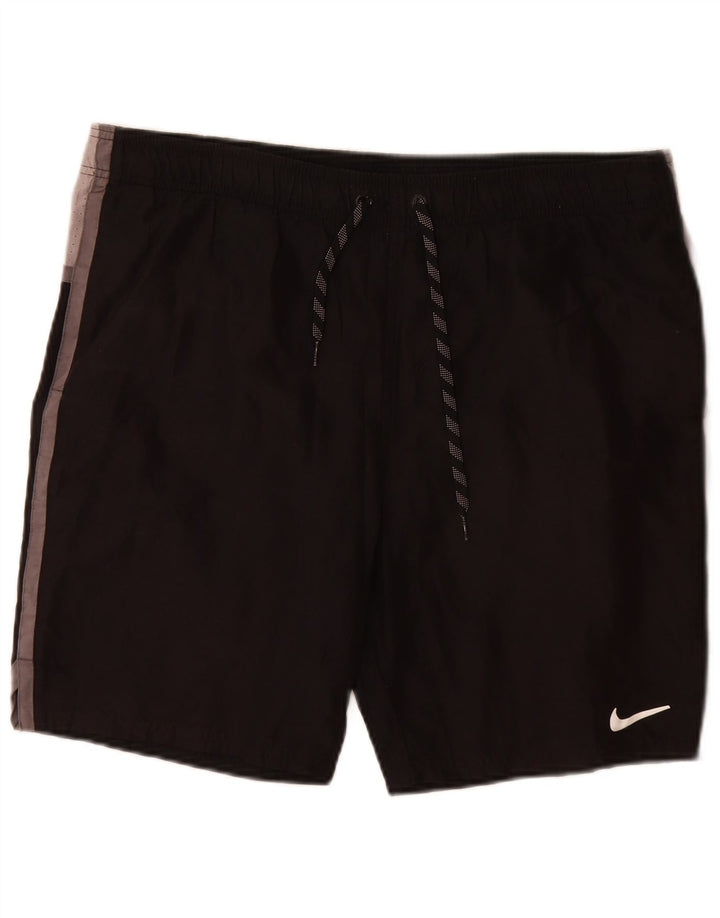 Nike Short de sport pour homme en polyester color block noir moyen