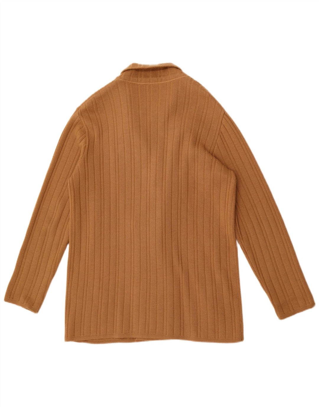 vintage Mens Double Breasted Cardigan Pull IT 50 Laine Brun Moyen