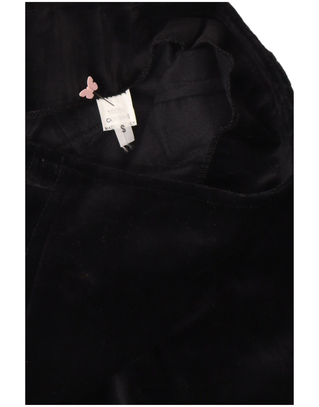 VINTAGE Jupe crayon femme petite W24 coton noir