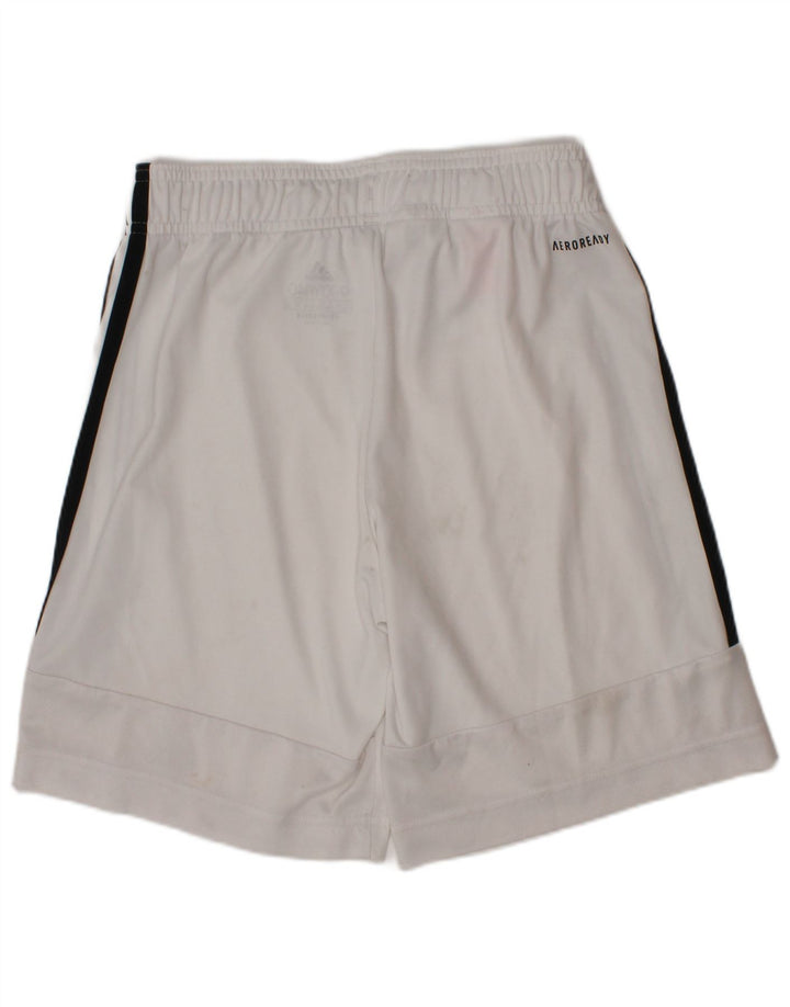 Adidas Short de Sport Aeroready Garçon 9-10 Ans Blanc Polyester