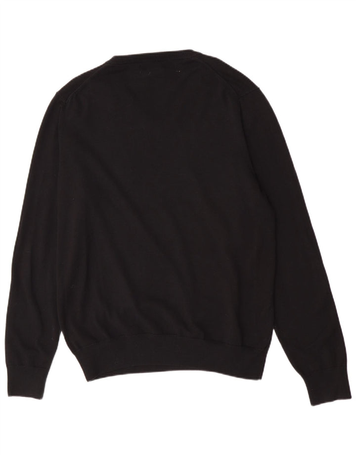 Marks & Spencer Pull col V pour homme en coton noir Taille L