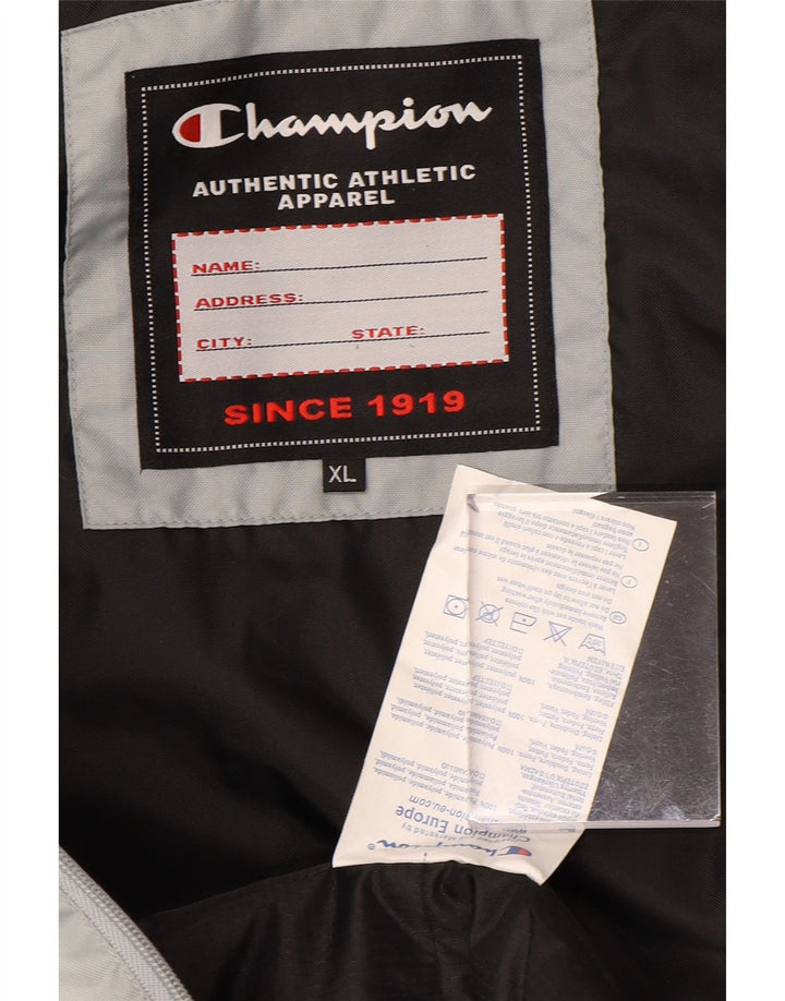 CHAMPION Veste matelassée à capuche pour homme UK 42 XL Bleu Polyamide