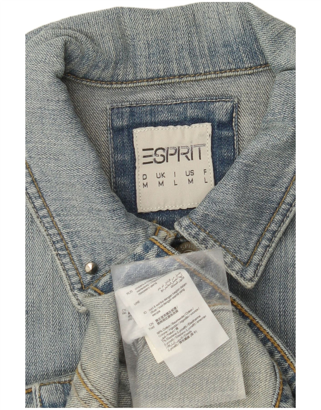 ESPRIT Chicago Bulls Graphic Denim Gilet UK 12 Bleu Moyen Coton