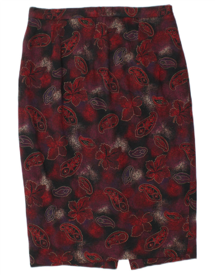 LUISA SPAGNOLI Jupe Crayon Femme W28 Bordeaux Moyen Paisley
