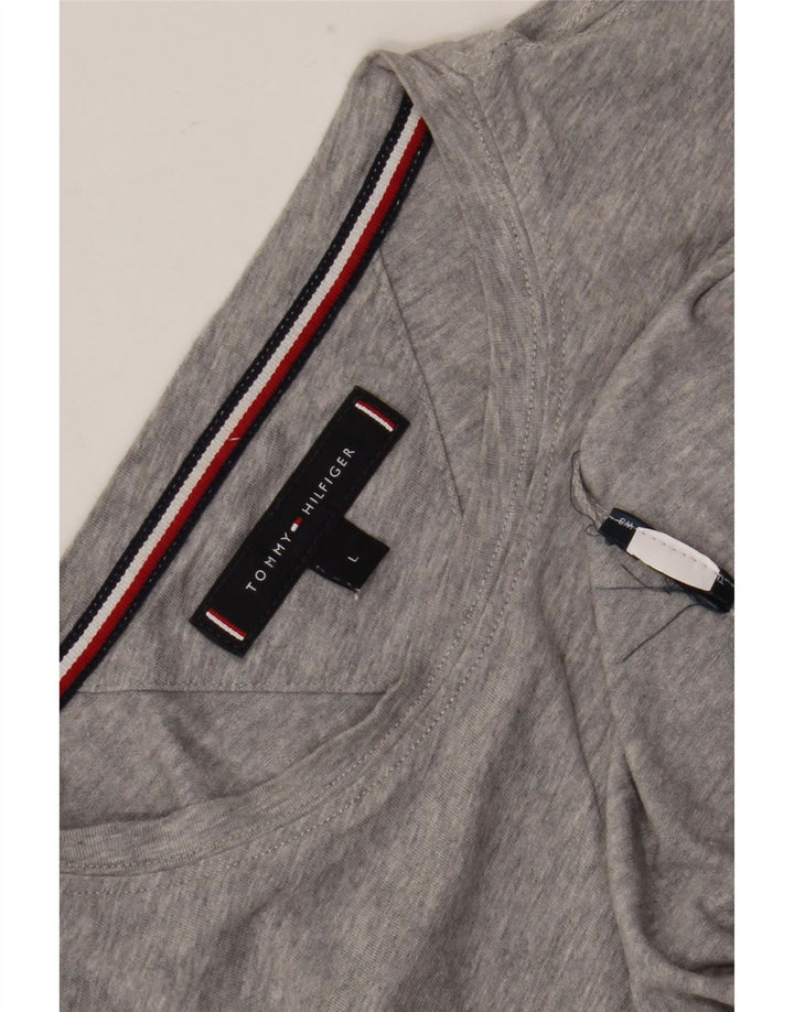 Tommy Hilfiger T-Shirt Homme Haut Large Gris Moucheté