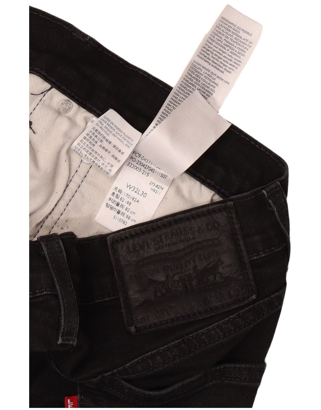 LEVI'S Jean Slim Homme W32 L30 Noir Coton