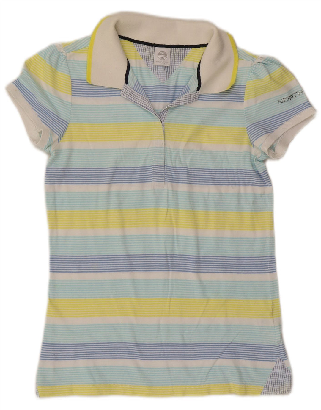 North Sails Polo Femme UK 12 Medium Multicolore Rayé Coton