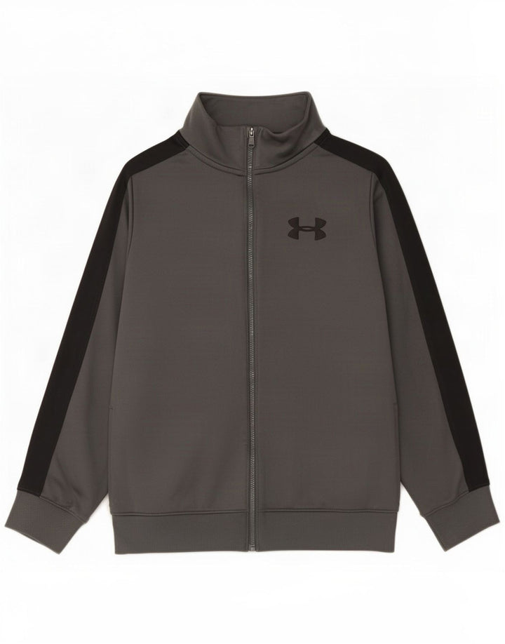 Under Armour Veste de Survêtement Garçon 9-10 Ans Gris Moyen Colourblock