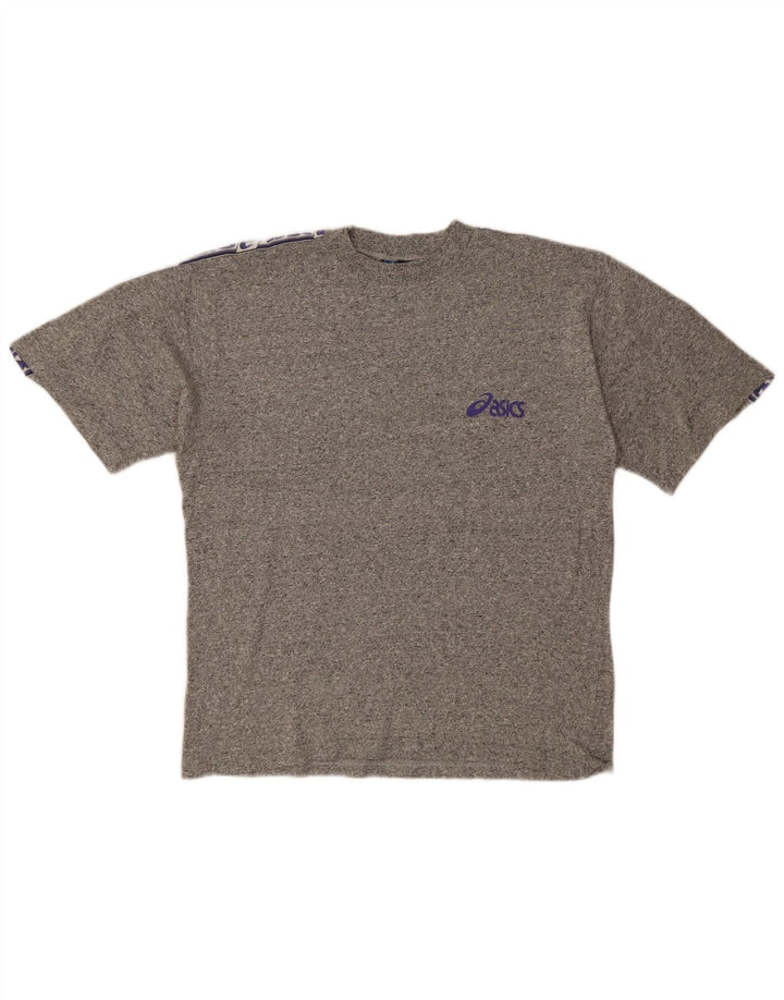 Asics T-Shirt Graphique Homme Grand Gris Moucheté Coton
