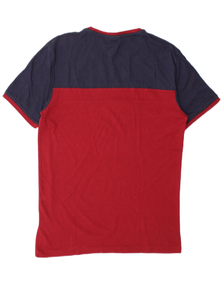 Fila T-Shirt Homme Rouge Moyen Colourblock Cotton