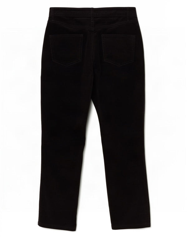 Marks & Spencer Pantalon en velours côtelé pour femme UK 12 Medium W30 L25 Noir