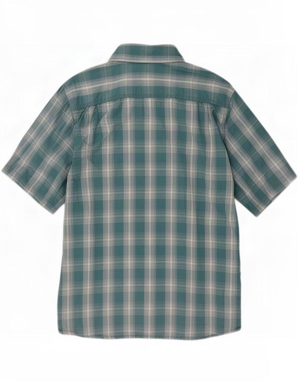 Wrangler Chemise à manches courtes pour homme 3XL en coton à carreaux bleus