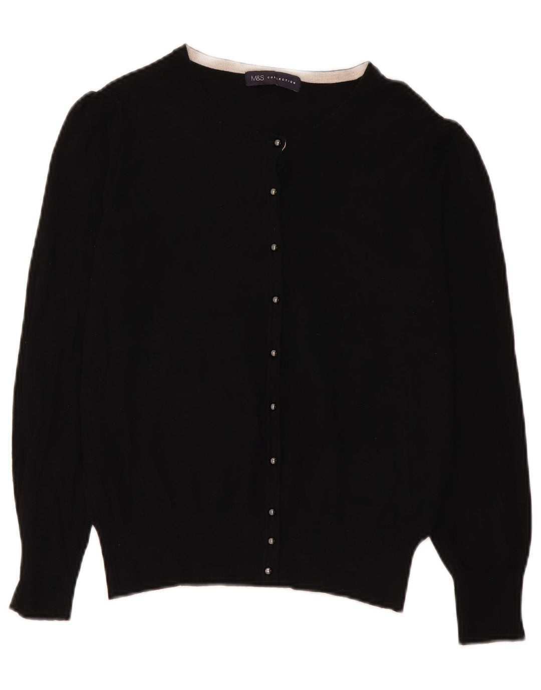 Marks & Spencer Pull Cardigan Femme UK 14 Medium Noir Viscose