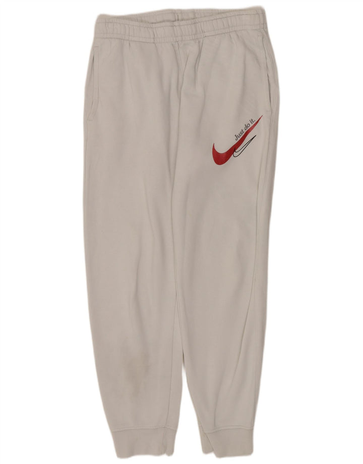 Nike Pantalon de survêtement graphique pour homme Taille S en coton blanc