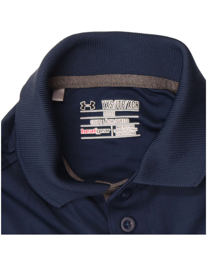UNDER ARMOUR Polo Heat Gear pour garçon 6-7 ans XS Bleu marine