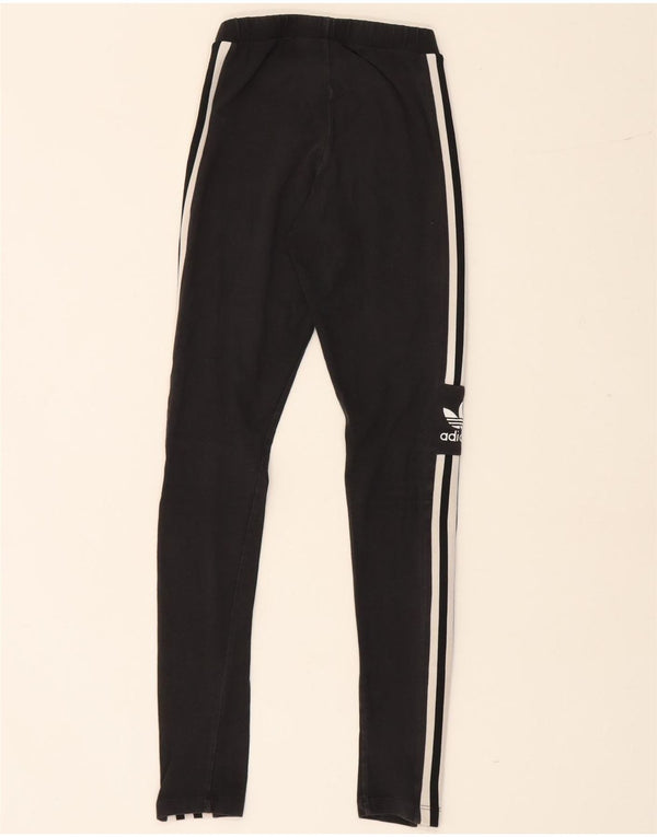 Adidas Leggings graphiques pour femmes UK 4 XS coton noir