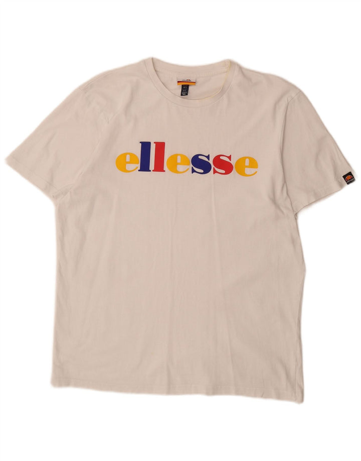 ELLESSE T-Shirt Graphique Homme Grand Blanc