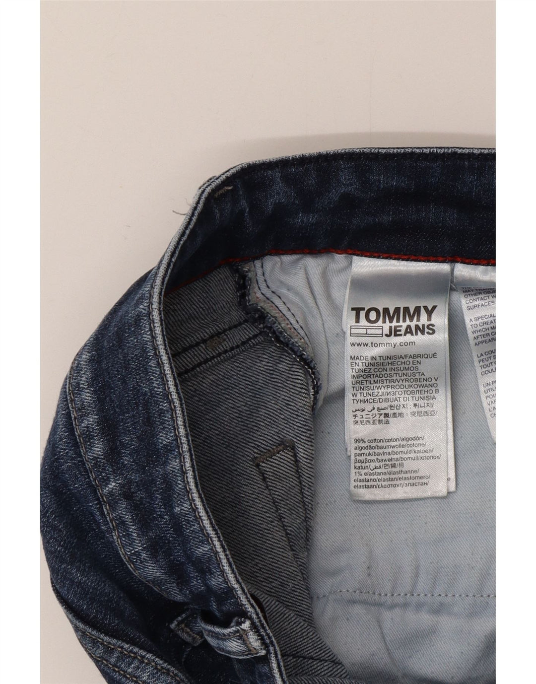 Tommy Hilfiger Jean Slim Homme W30 L32 Bleu Coton