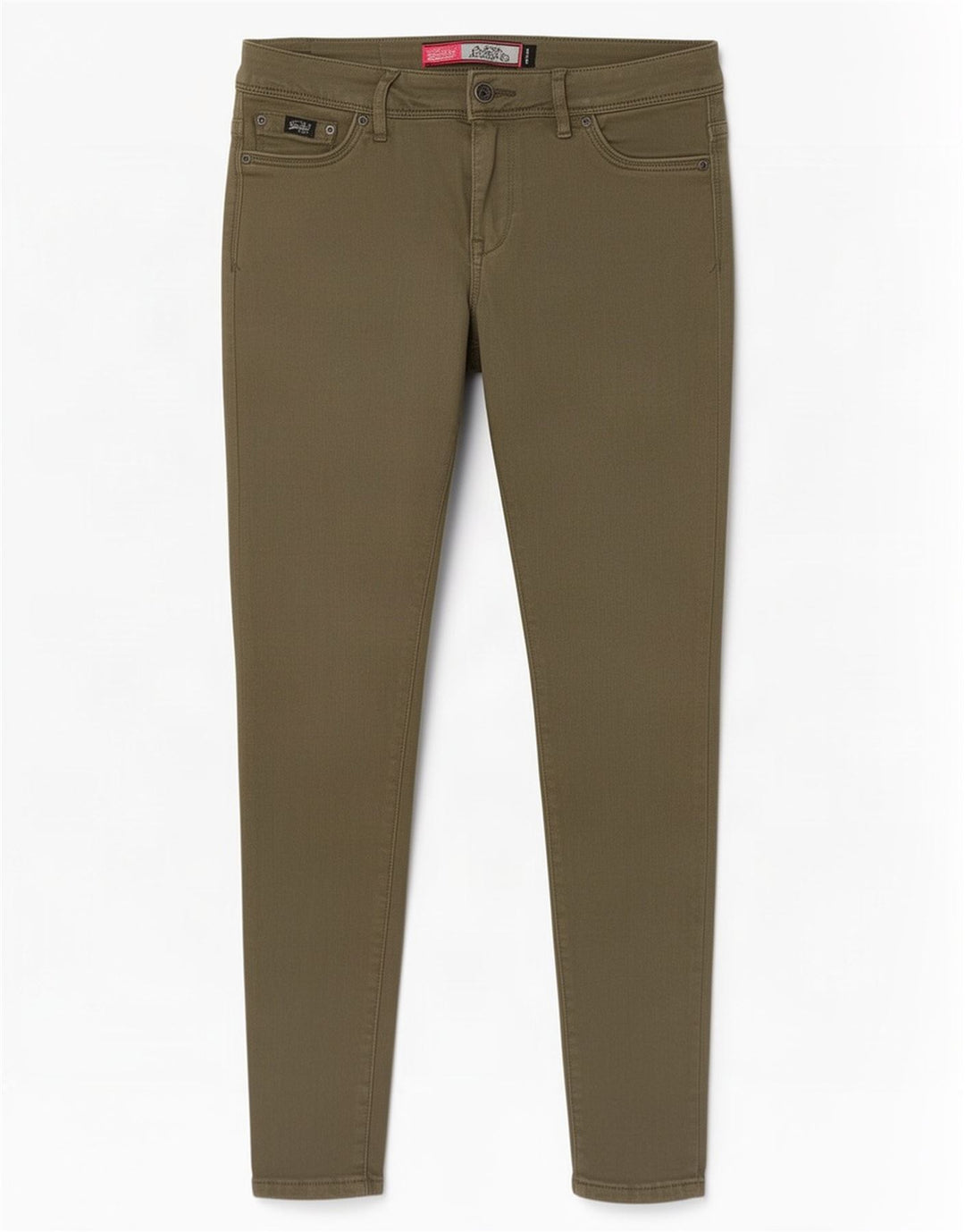 Superdry Jean Alexia Jegging W30 L32 Femme Kaki Coton