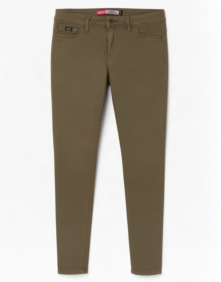 Superdry Jean Alexia Jegging W30 L32 Femme Kaki Coton