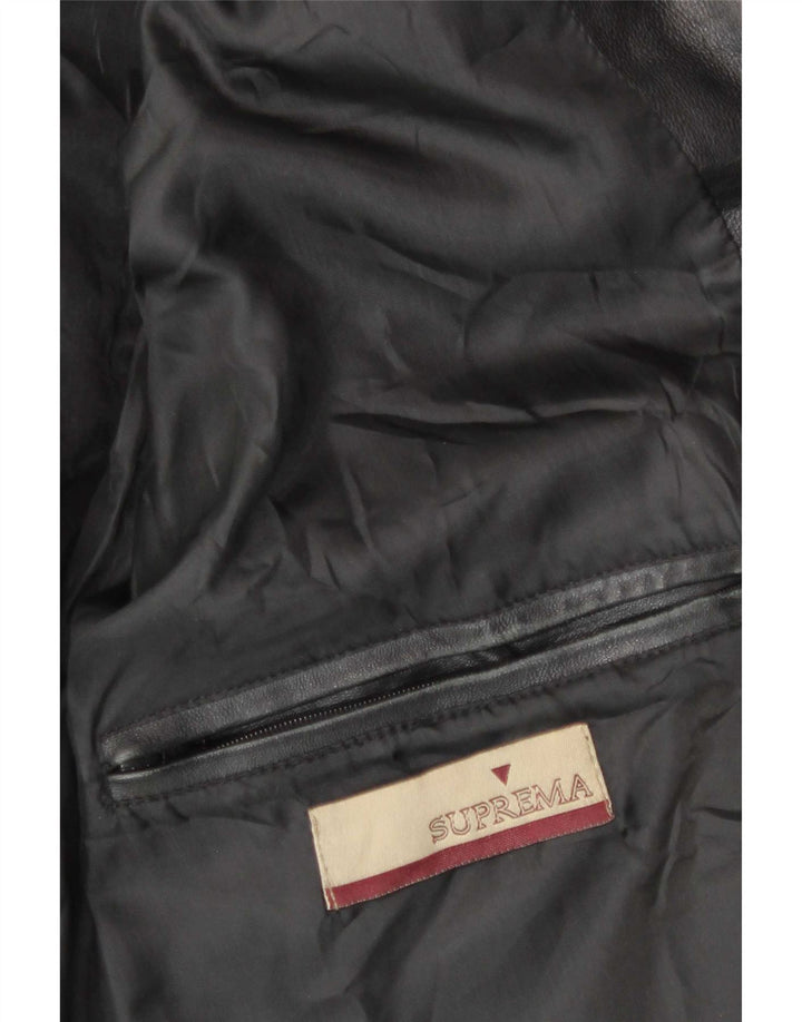 Suprema Veste en cuir pour homme UK 38 Medium Noir