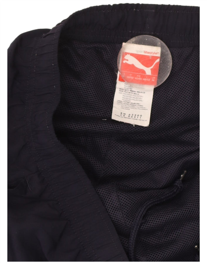 PUMA Mens Tracksuit Trousers Joggers Medium Navy Blue Polyester