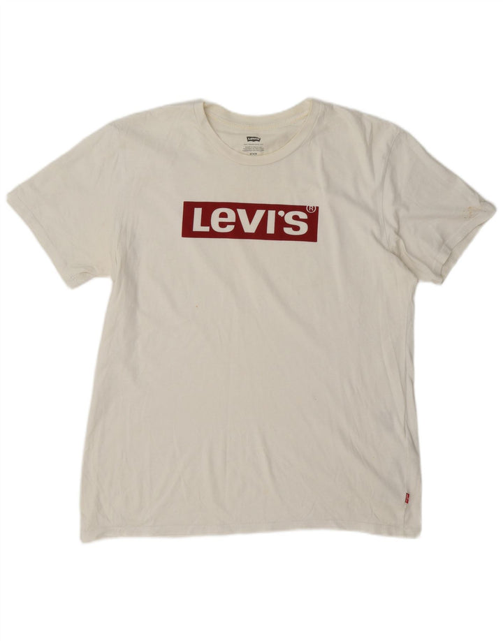 Levi's Tee-Shirt Graphique Homme Blanc Moyen Coton
