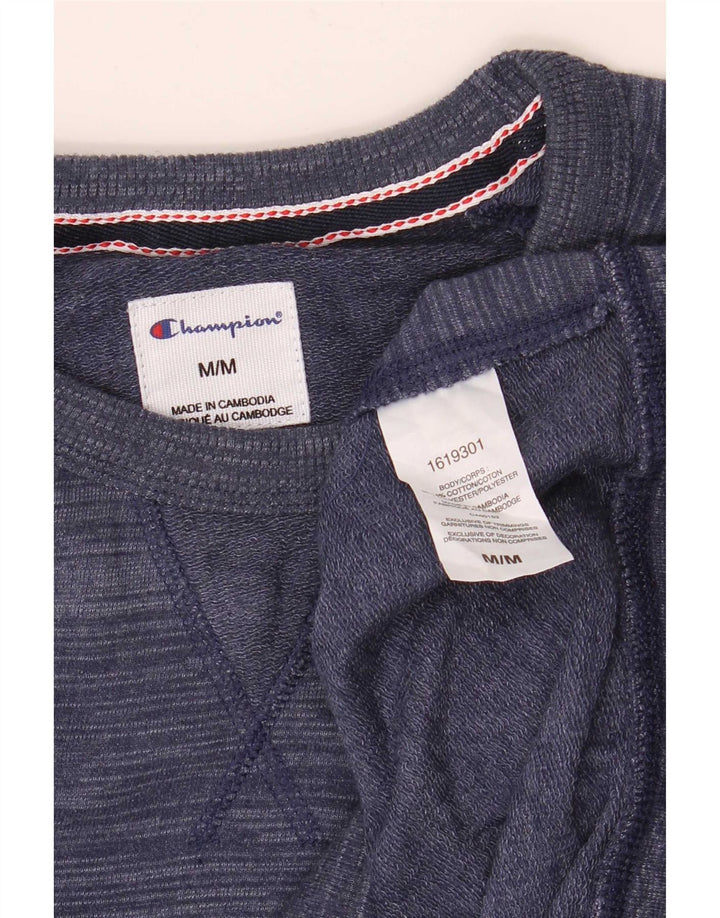 Champion Sweat-Shirt Homme Bleu Marine Rayé Coton Moyen