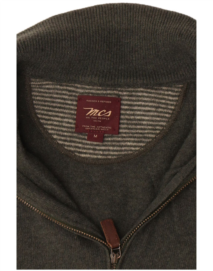Marlboro Classics Pull col zippé homme laine vert moyen
