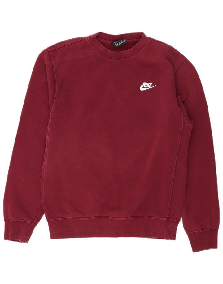 NIKE Sweat-shirt pour homme XS en coton bordeaux