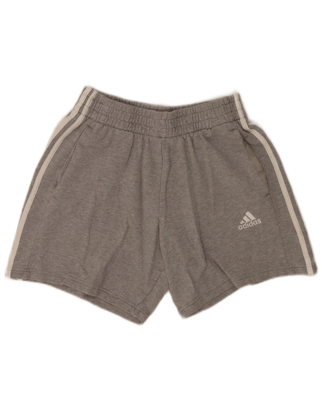 Adidas Short de sport pour homme en coton moucheté gris moyen