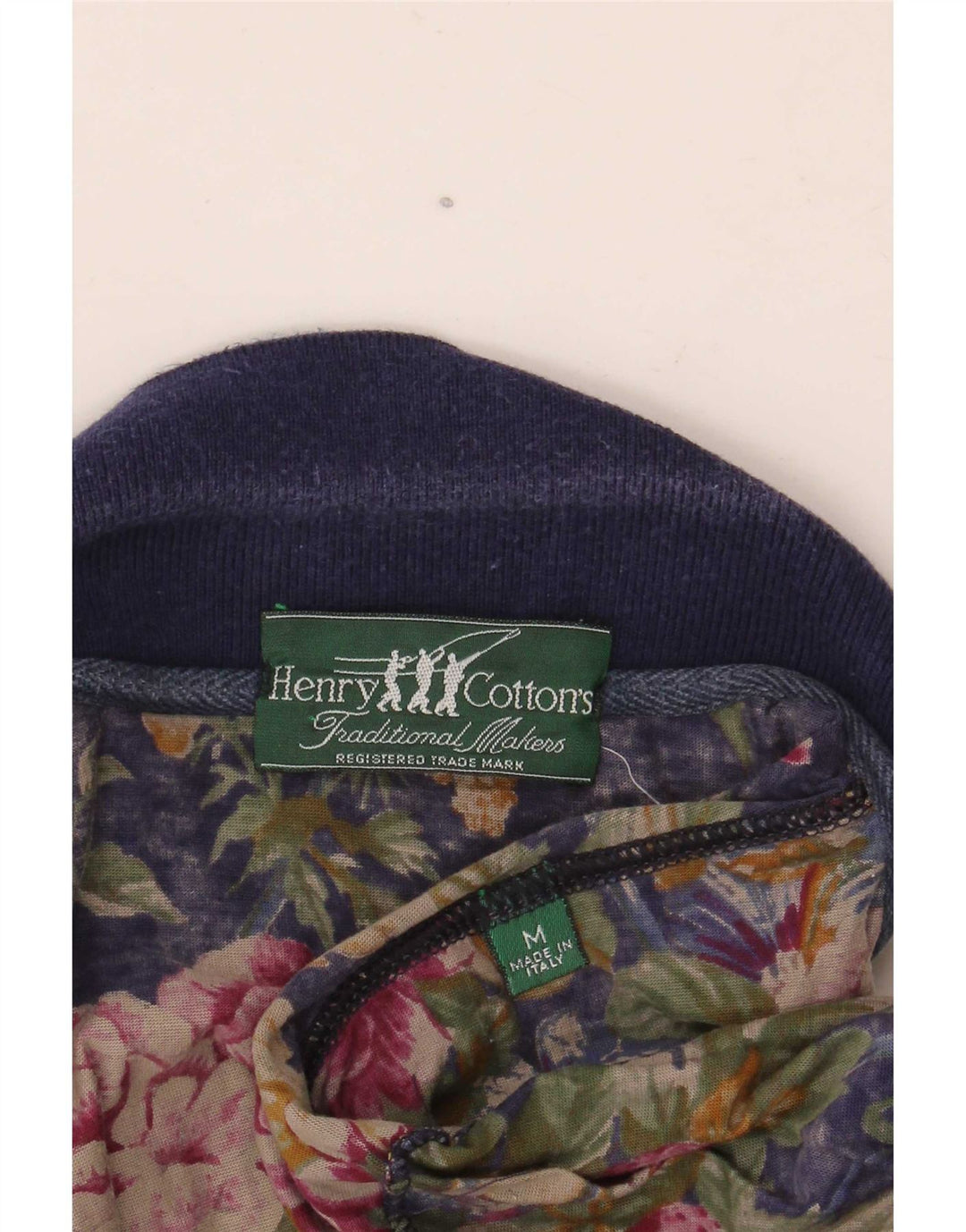 Henry Cottons Polo Homme Bleu Marine Moyen Floral