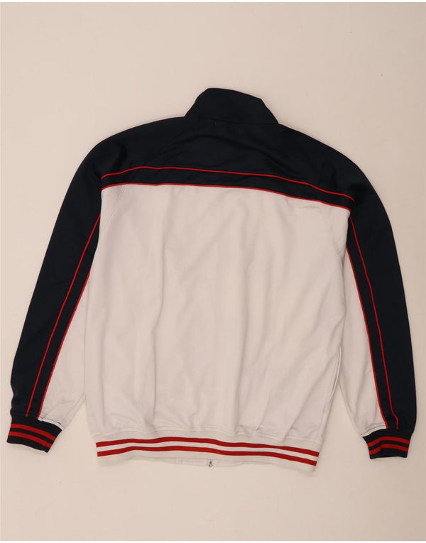 Kappa Veste de survêtement pour homme 2XL Blanc Colorblock Polyester