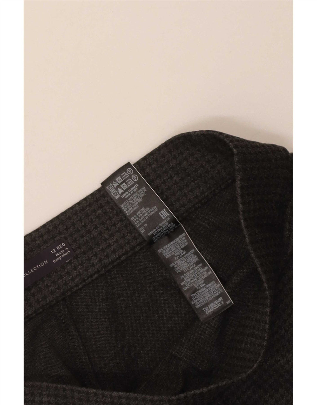 Marks & Spencer Pantalon décontracté pour femme UK 12 Medium W30 L29 Gris