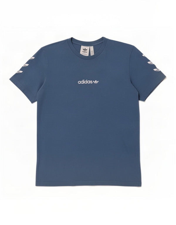 Adidas T-Shirt Graphique Homme Bleu Moyen Coton