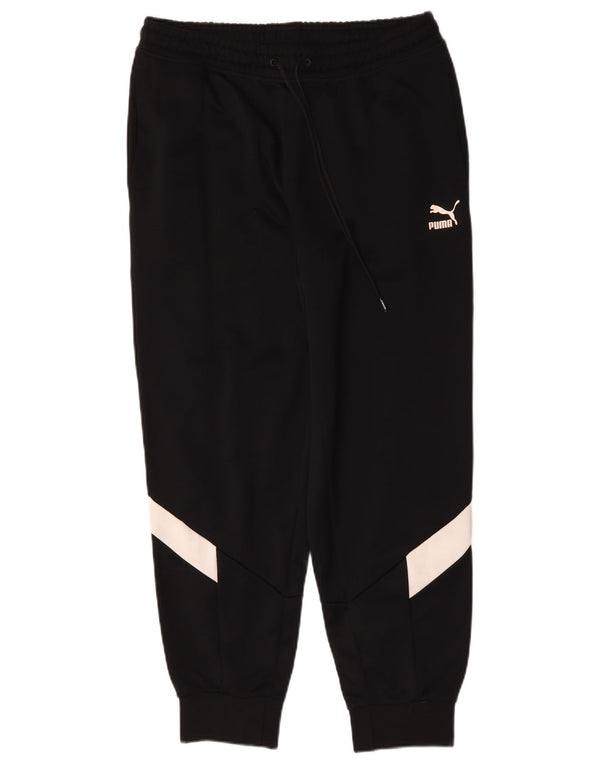 Puma Veste de survêtement pour homme Large Noir Colourblock Cotton