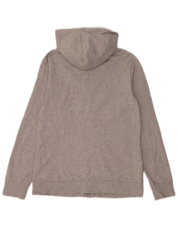 Puma Pull à capuche zippé pour femme UK 12 Gris moyen Coton
