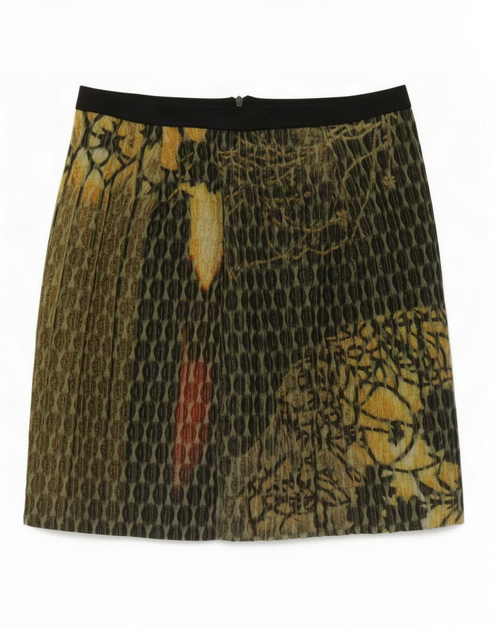 vintage Femmes Motif Abstrait Mini Jupe Moyen W28 Multicolore
