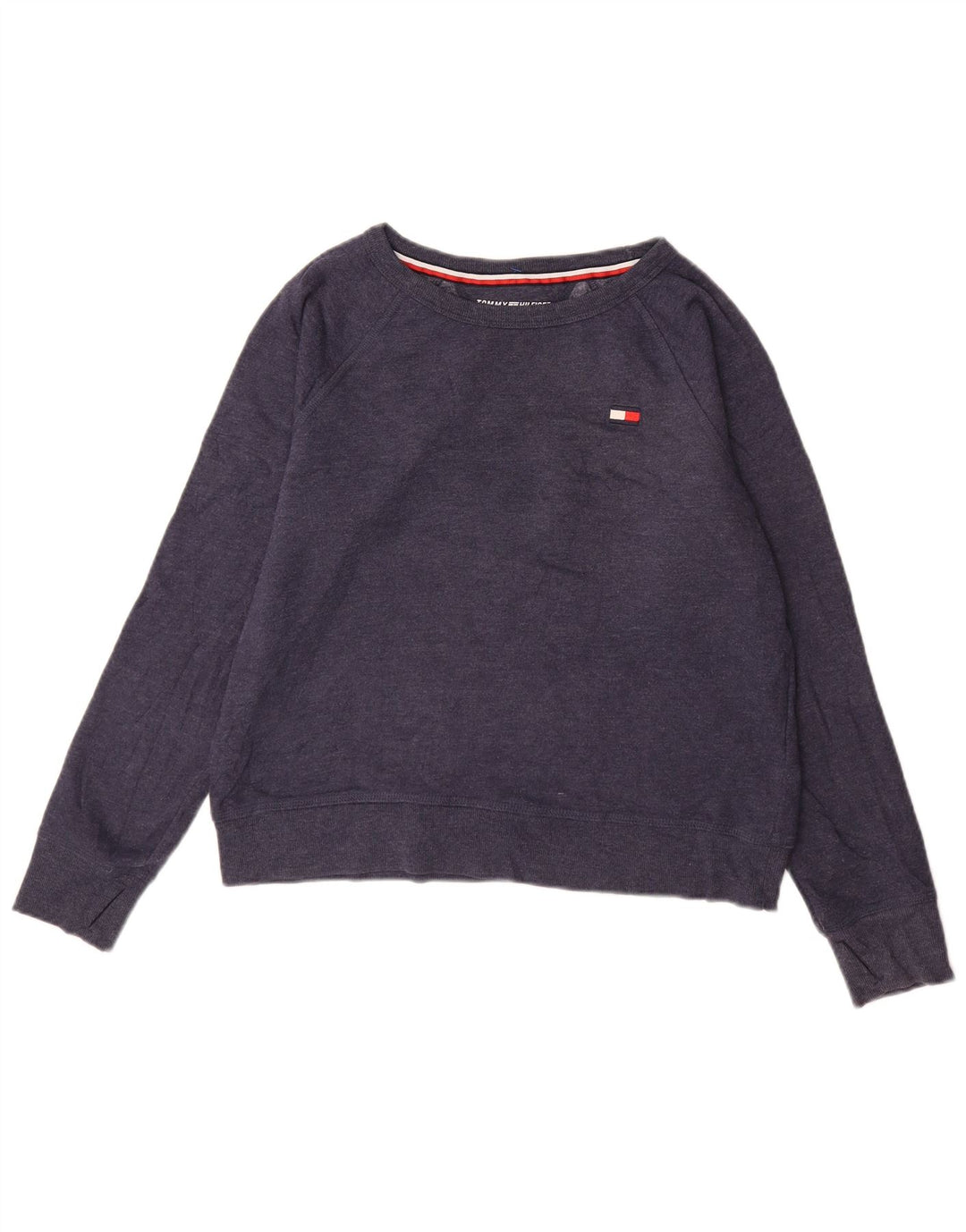 TOMMY HILFIGER Sweat-shirt surdimensionné pour femme UK 10 Small Bleu marine