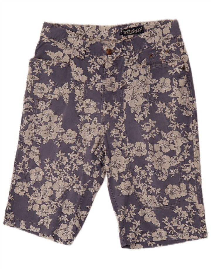 Jeckerson Bermuda Homme W31 Coton Floral Bleu Moyen